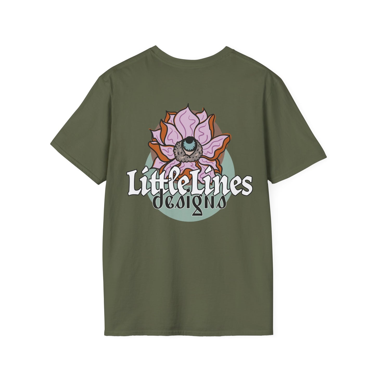 | LittleLinesdesigns | Lotus Flower Graphic softstyle tee