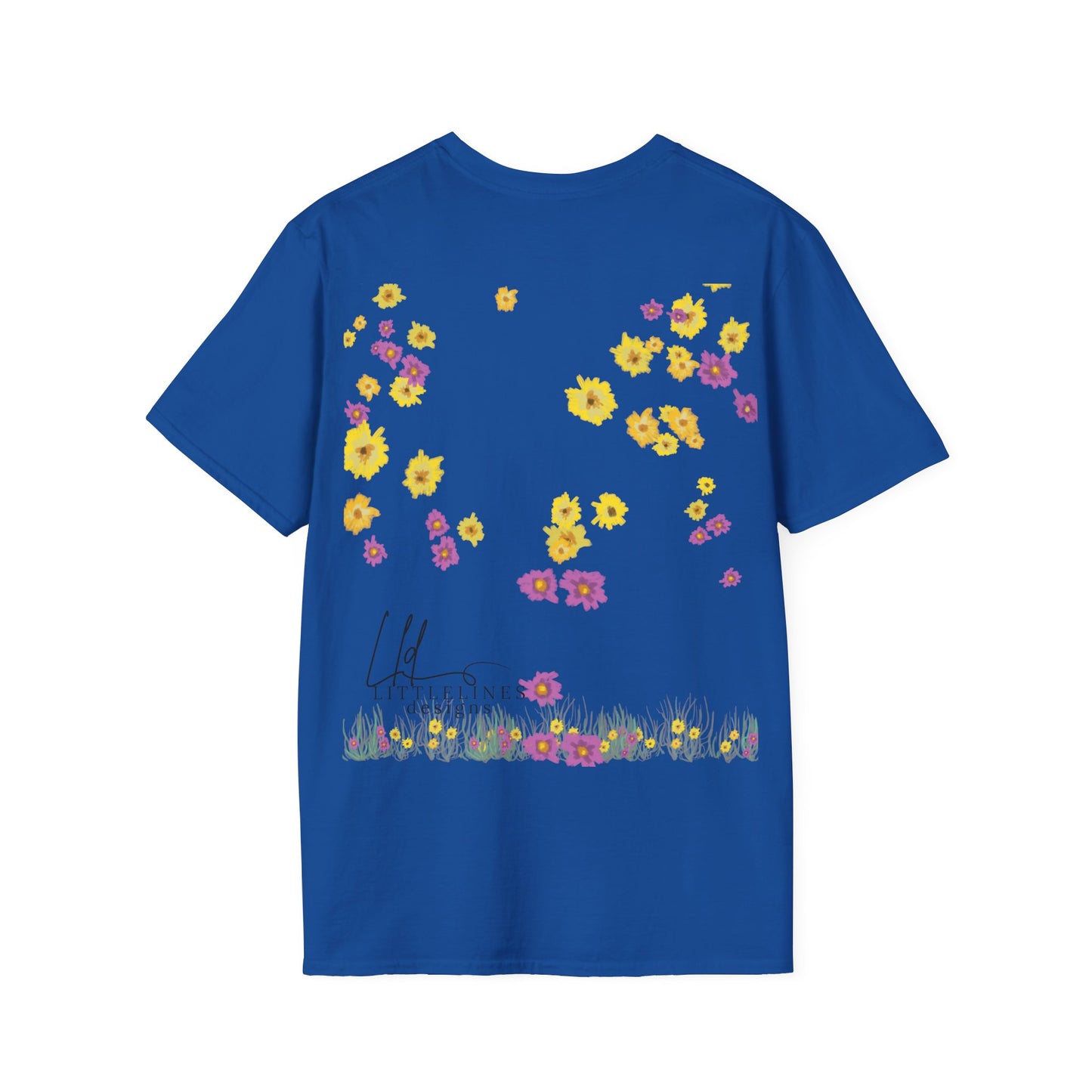 Hand drawn flower seagrasses T-shirt | "Surrounds" Floral Landscape collection | LittleLinesdesigns