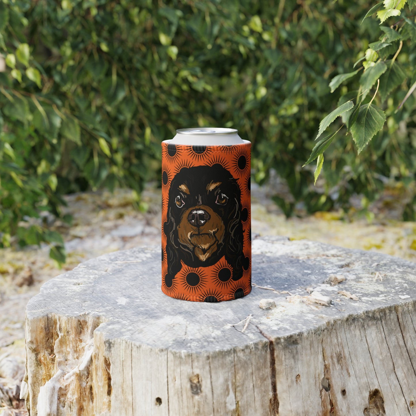 Cavalier Dog Stubby cooler | Budstubs Floral collection | LittleLinesdesigns