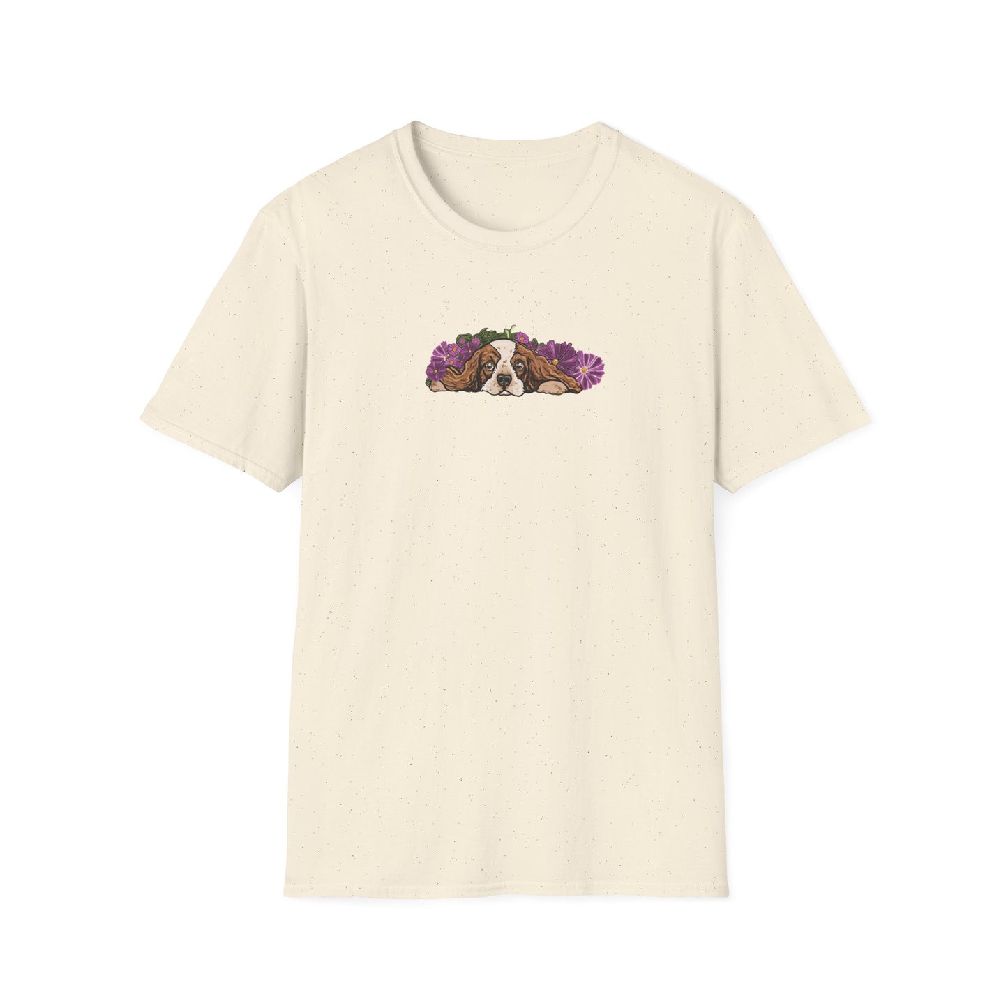 Cavalier Dog T-shirt | Floral Ocean Sea Grasses | LittleLinesdesigns