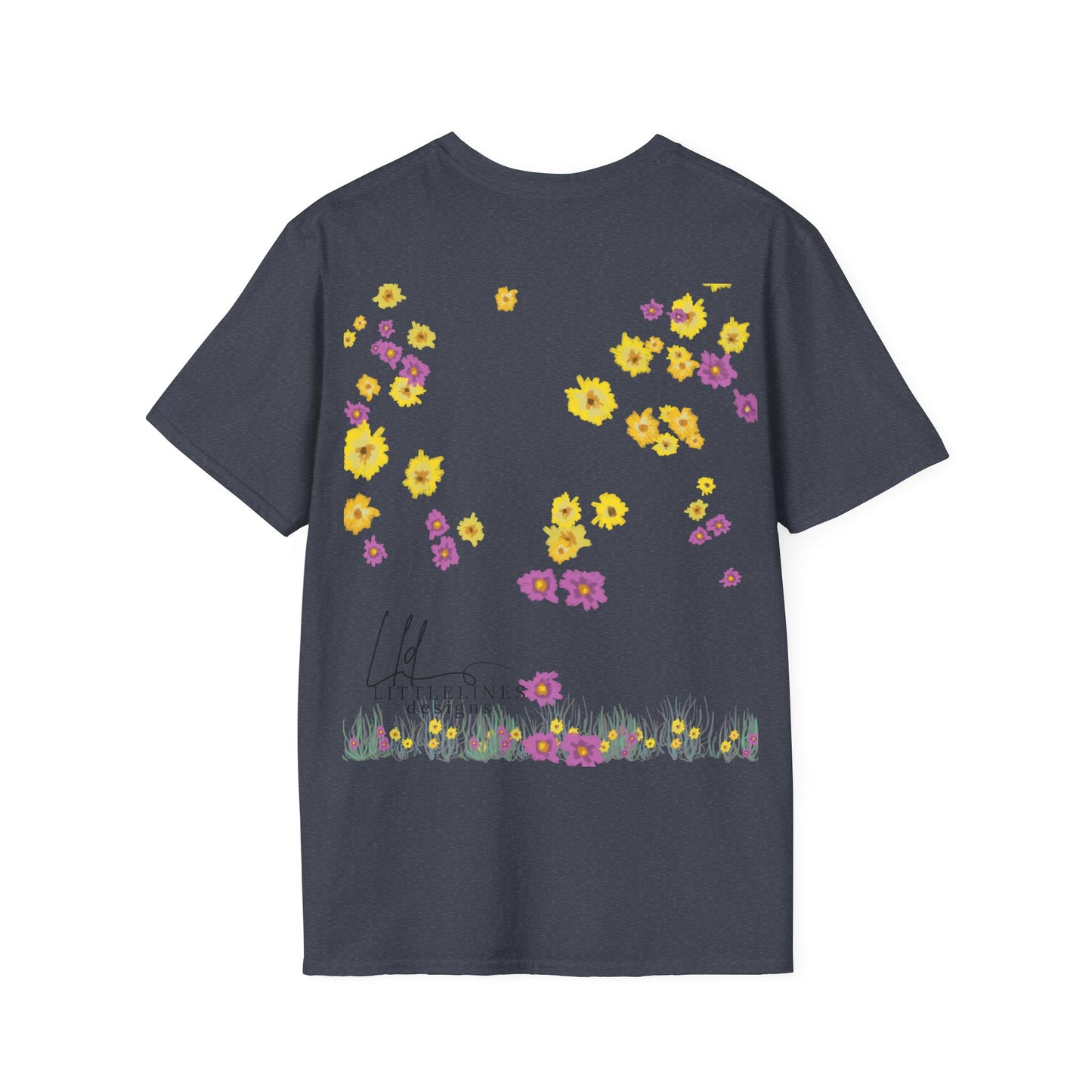Hand drawn flower seagrasses T-shirt | "Surrounds" Floral Landscape collection | LittleLinesdesigns
