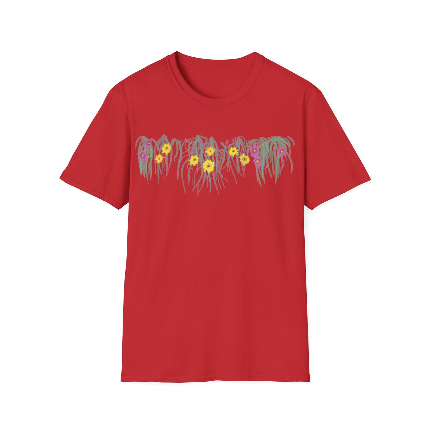 Hand drawn flower seagrasses T-shirt | "Surrounds" Floral Landscape collection | LittleLinesdesigns