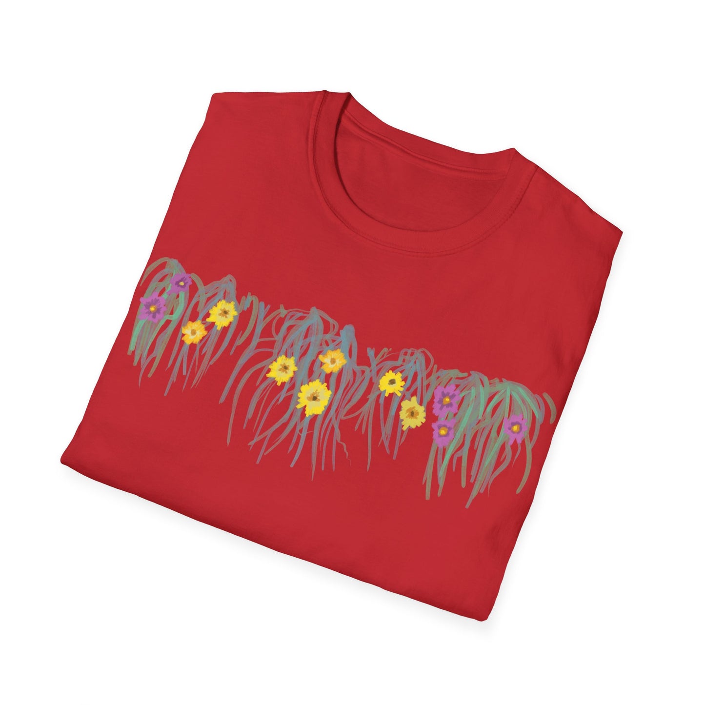 Hand drawn flower seagrasses T-shirt | "Surrounds" Floral Landscape collection | LittleLinesdesigns