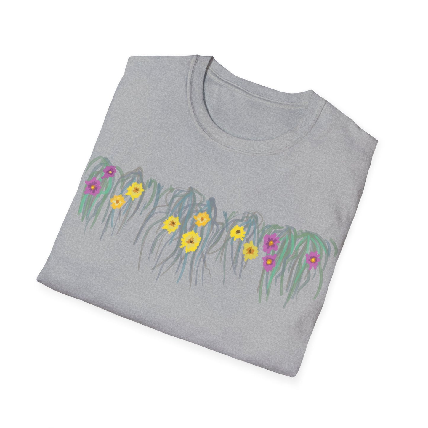 Hand drawn flower seagrasses T-shirt | "Surrounds" Floral Landscape collection | LittleLinesdesigns