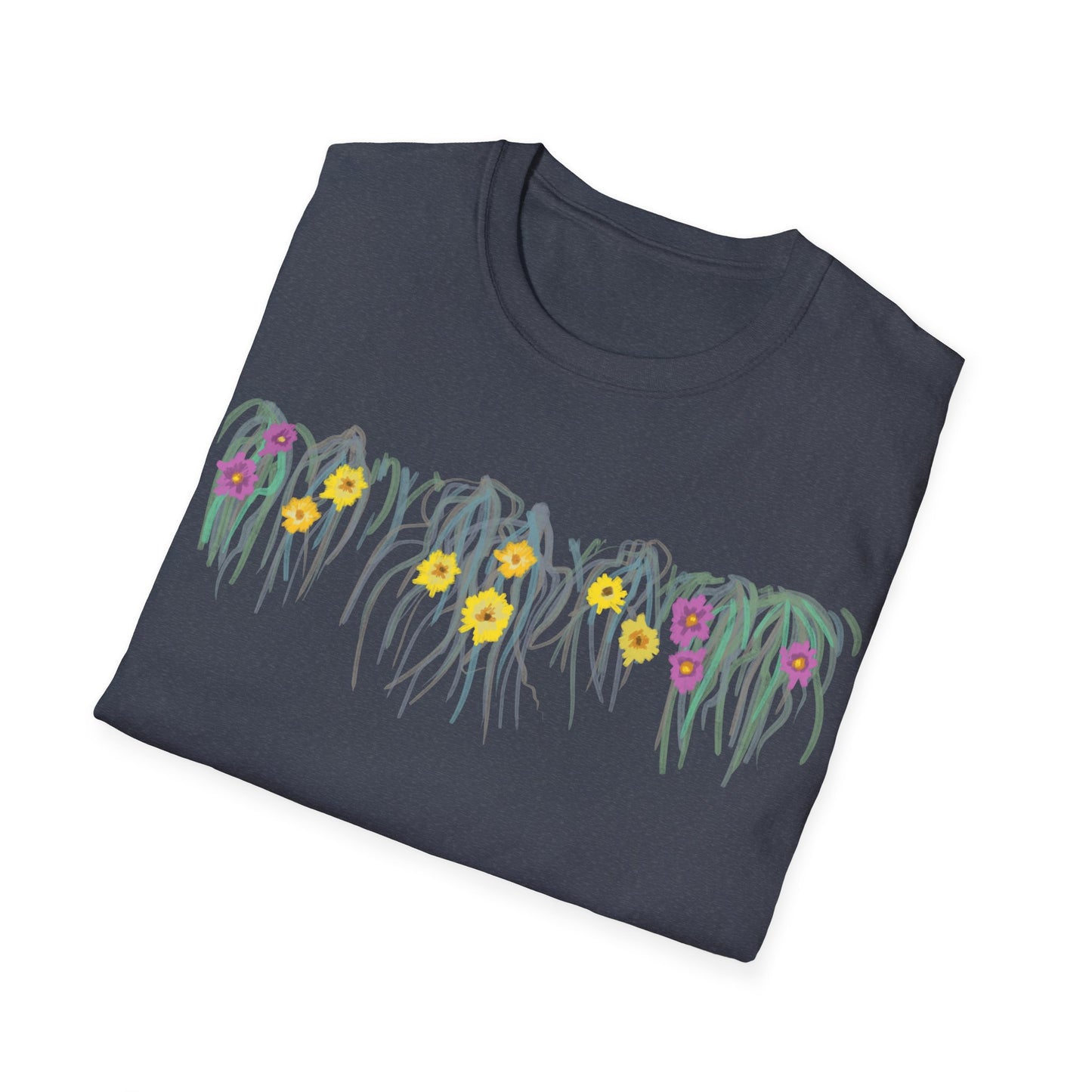 Hand drawn flower seagrasses T-shirt | "Surrounds" Floral Landscape collection | LittleLinesdesigns