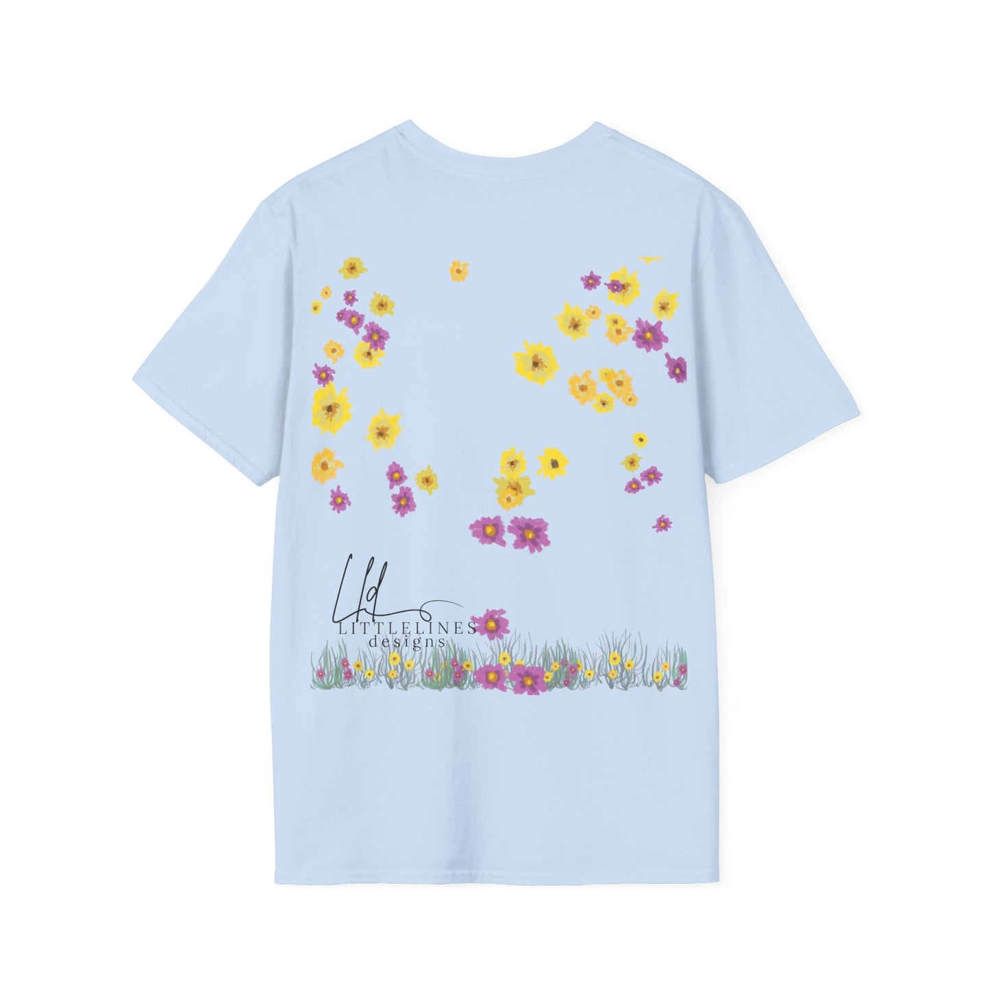 Hand drawn flower seagrasses T-shirt | "Surrounds" Floral Landscape collection | LittleLinesdesigns