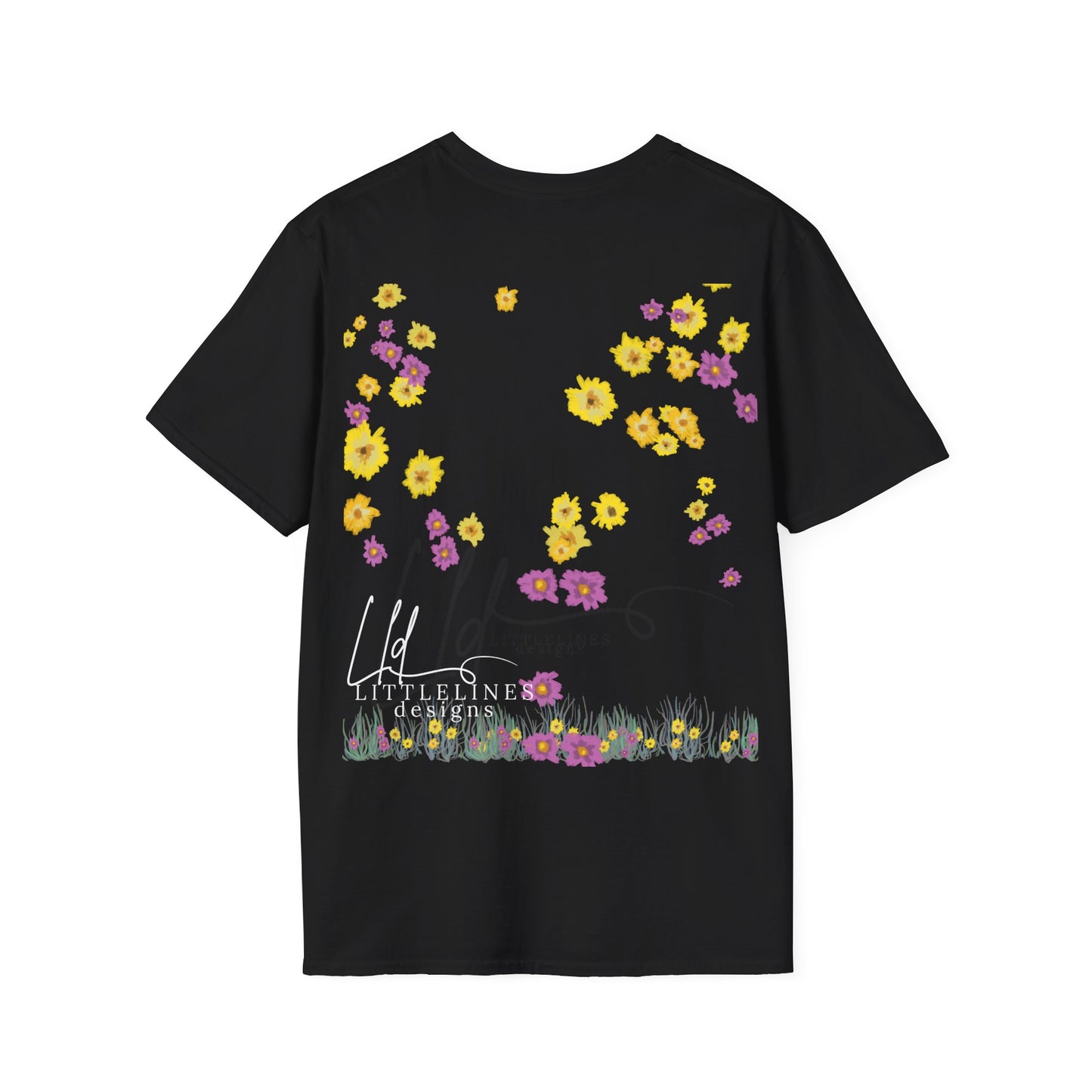 Hand drawn flower seagrasses T-shirt | "Surrounds" Floral Landscape collection | LittleLinesdesigns