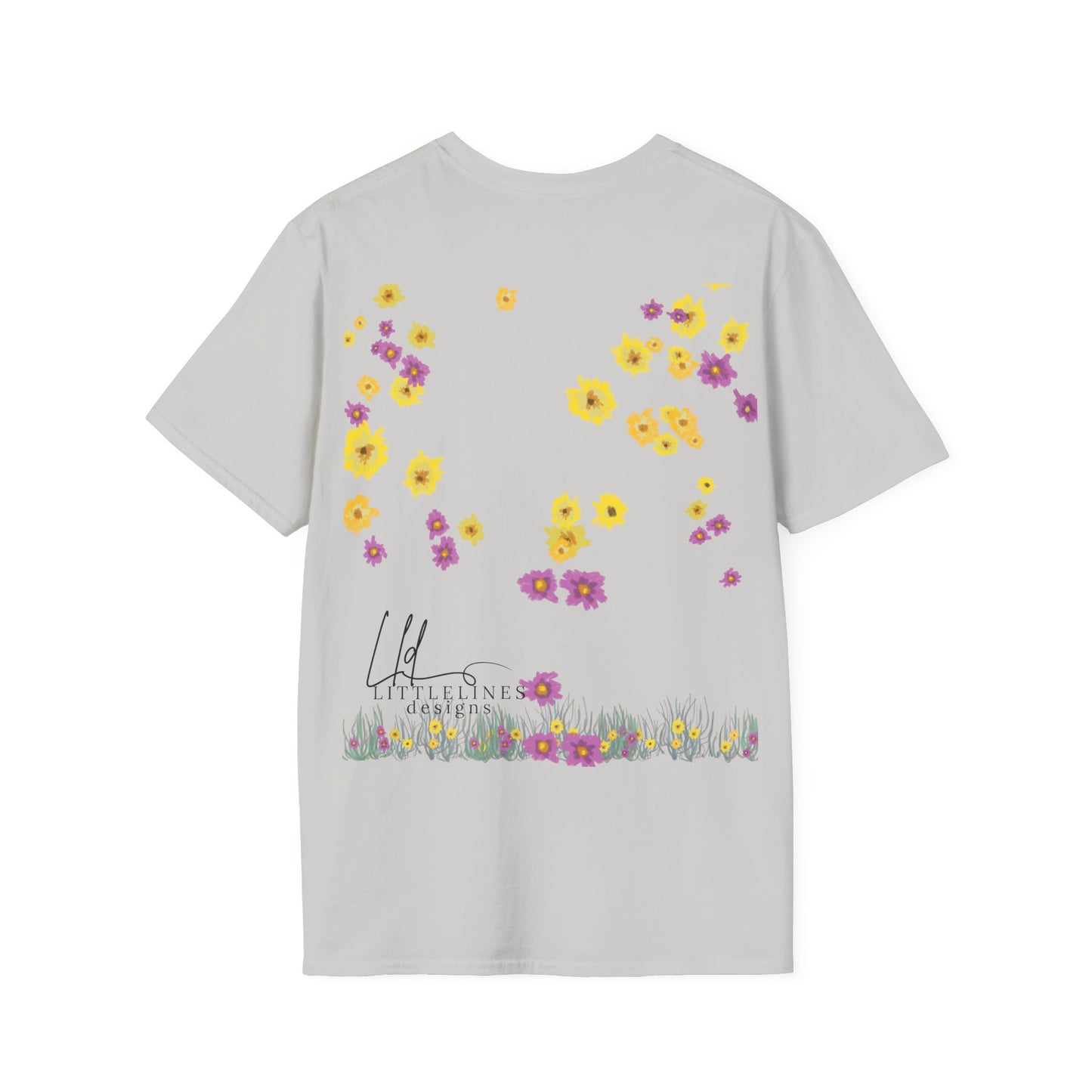 Hand drawn flower seagrasses T-shirt | "Surrounds" Floral Landscape collection | LittleLinesdesigns
