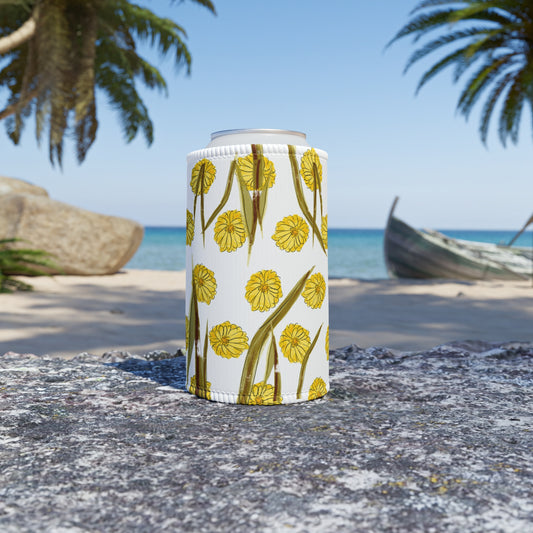 Dandelion Australian Flower Stubby Cooler | Budstub floral collection | LittleLinesdesigns