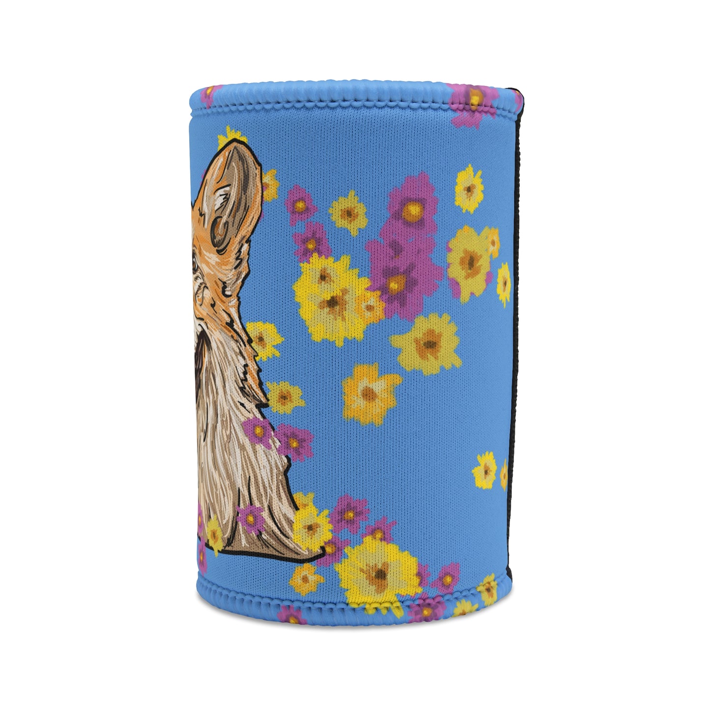 Corgi Dog Stubby cooler | Budstubs Floral collection | LittleLinesdesigns
