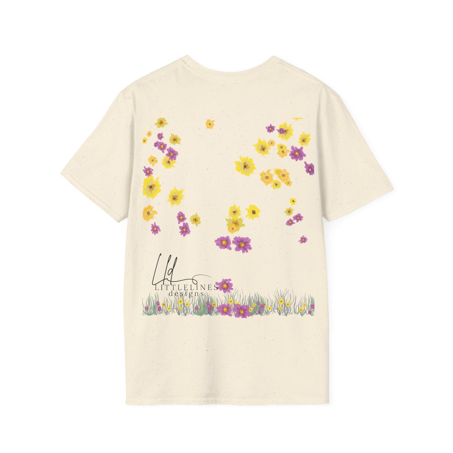 Hand drawn flower seagrasses T-shirt | "Surrounds" Floral Landscape collection | LittleLinesdesigns