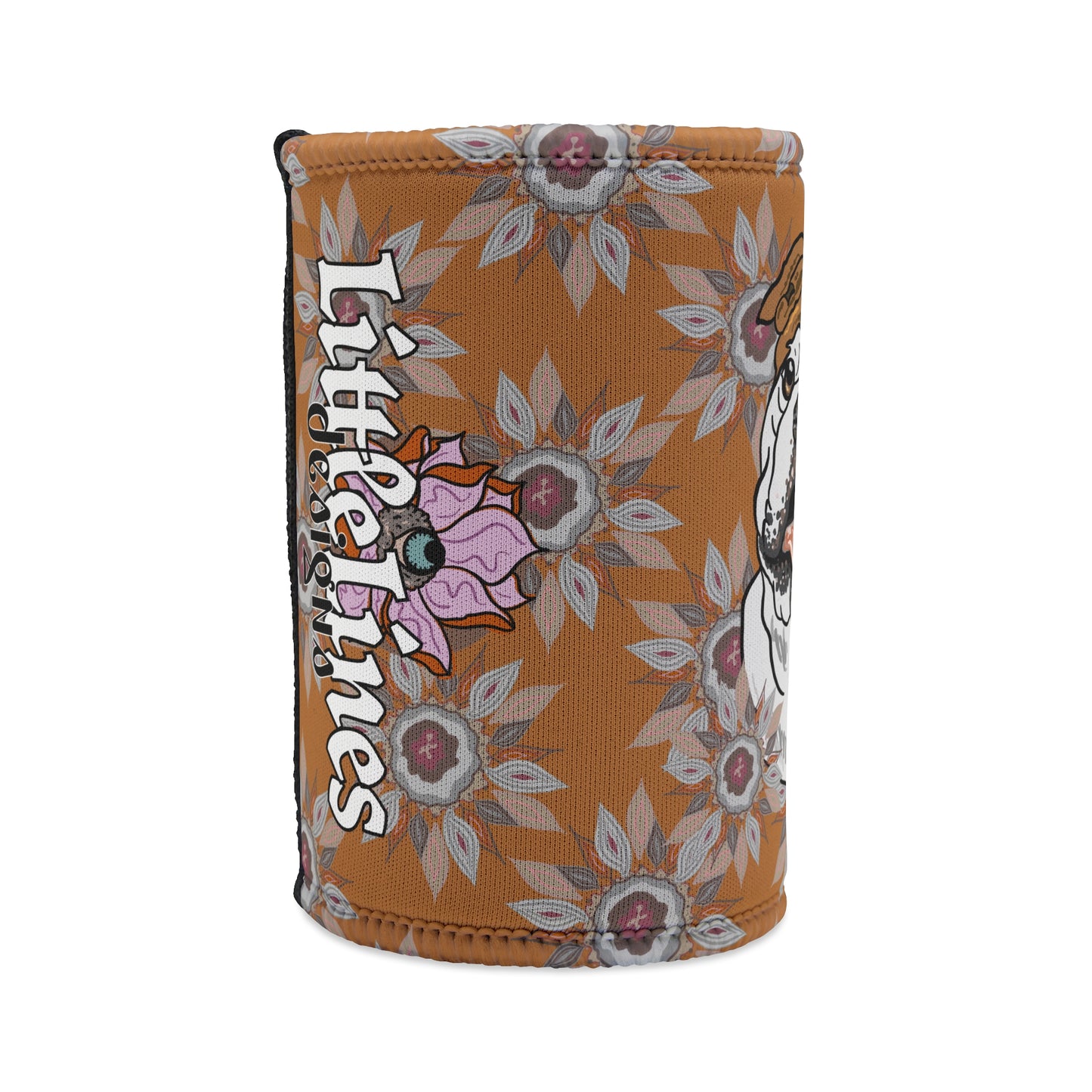 Bulldog Stubby Cooler | Budstubs Floral collection | LittleLinesdesigns