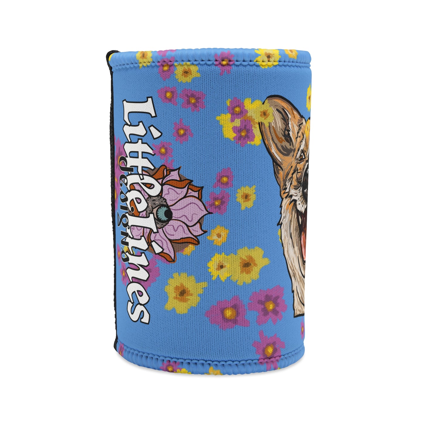 Corgi Dog Stubby cooler | Budstubs Floral collection | LittleLinesdesigns