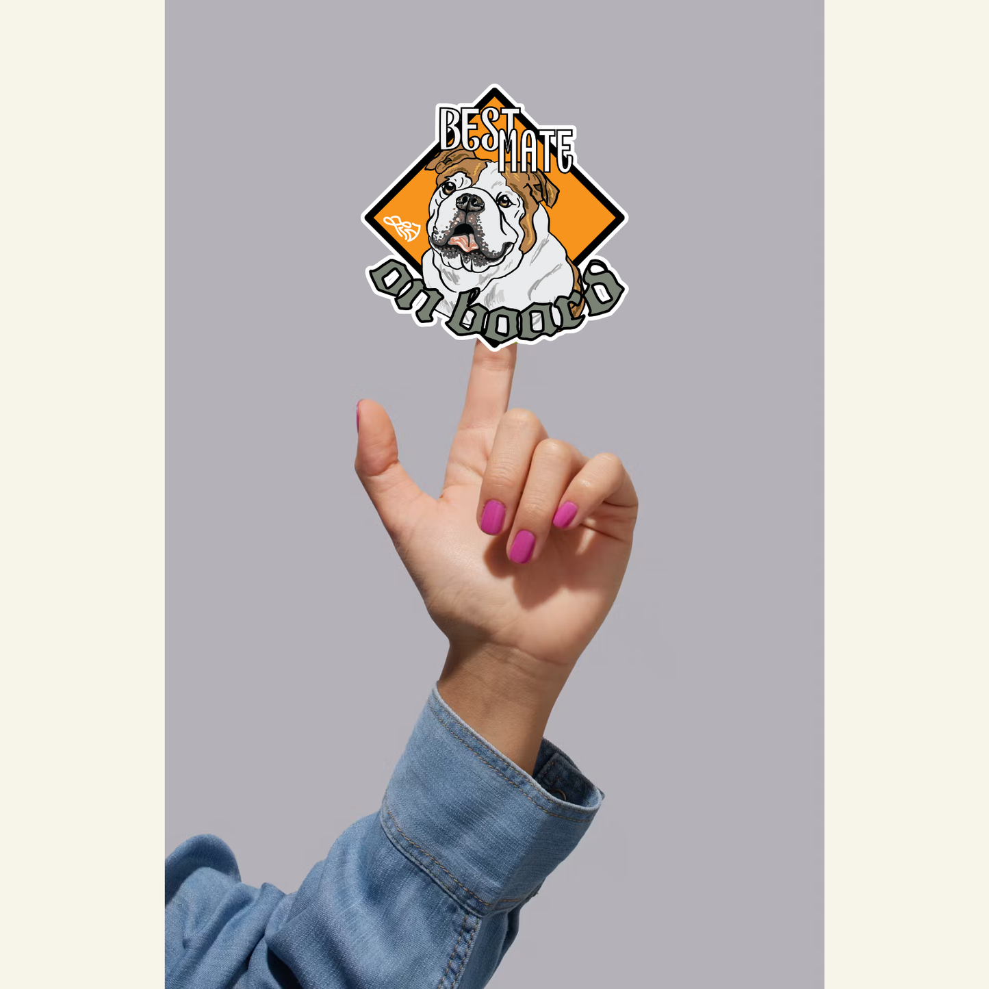 Bull dog sticker - Best mate collection