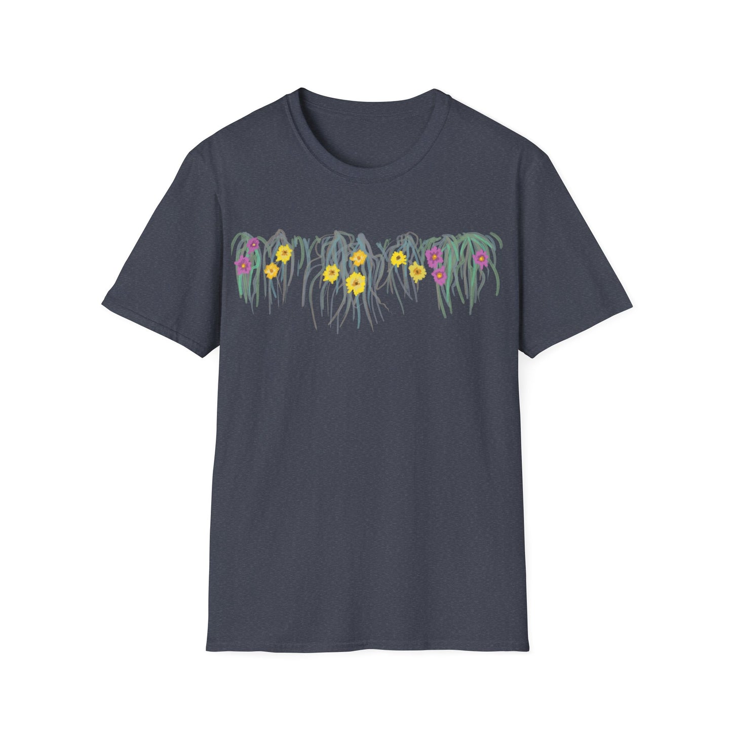 Hand drawn flower seagrasses T-shirt | "Surrounds" Floral Landscape collection | LittleLinesdesigns