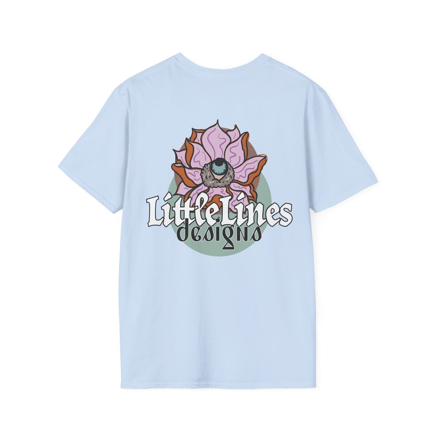 | LittleLinesdesigns | Lotus Flower Graphic softstyle tee