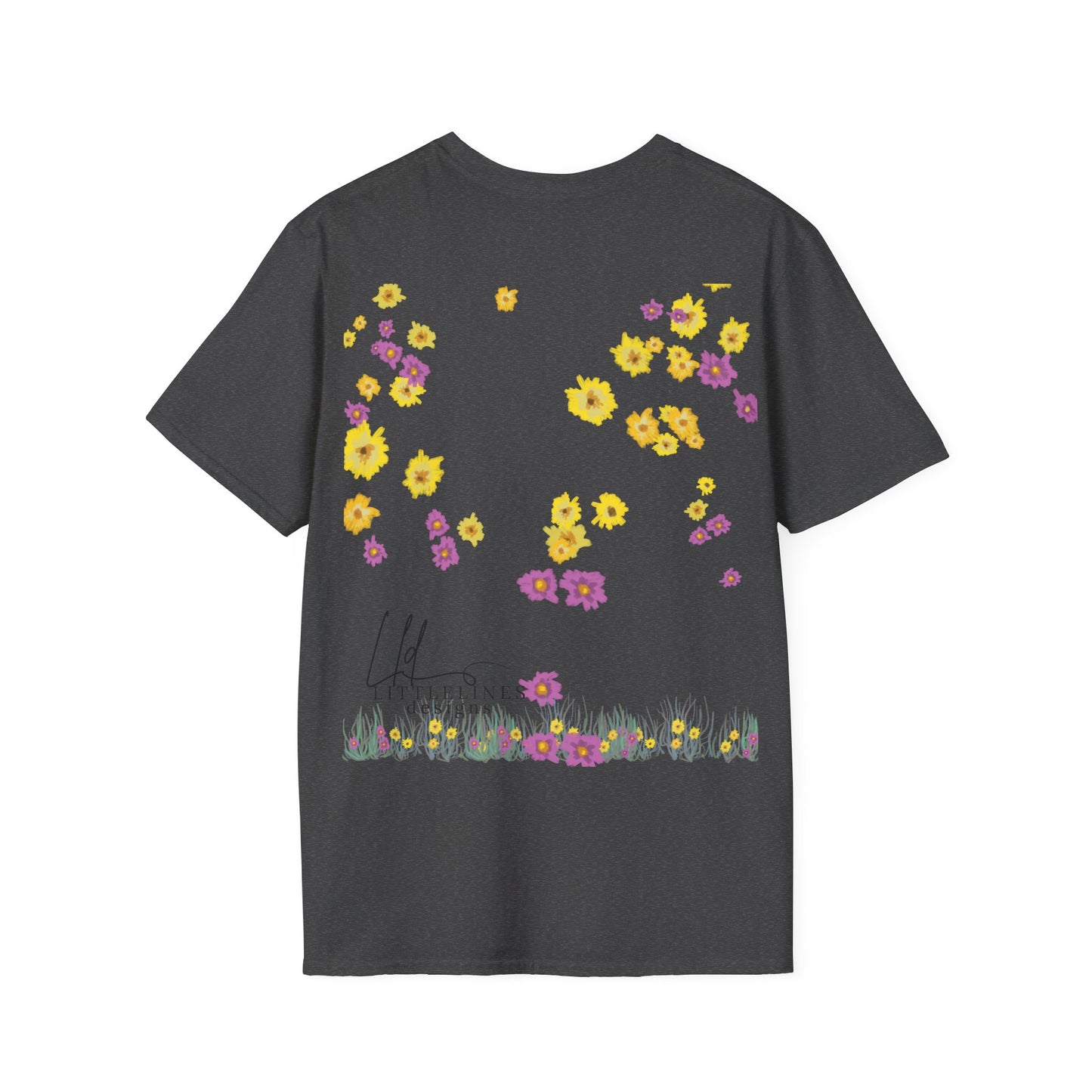 Hand drawn flower seagrasses T-shirt | "Surrounds" Floral Landscape collection | LittleLinesdesigns