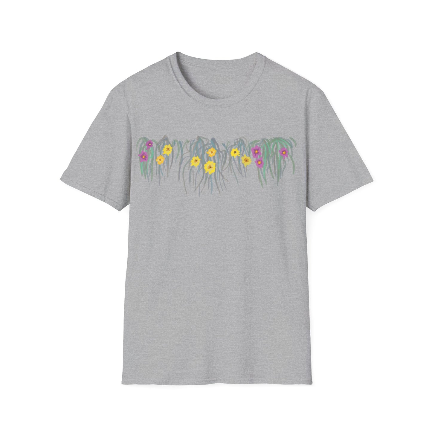 Hand drawn flower seagrasses T-shirt | "Surrounds" Floral Landscape collection | LittleLinesdesigns