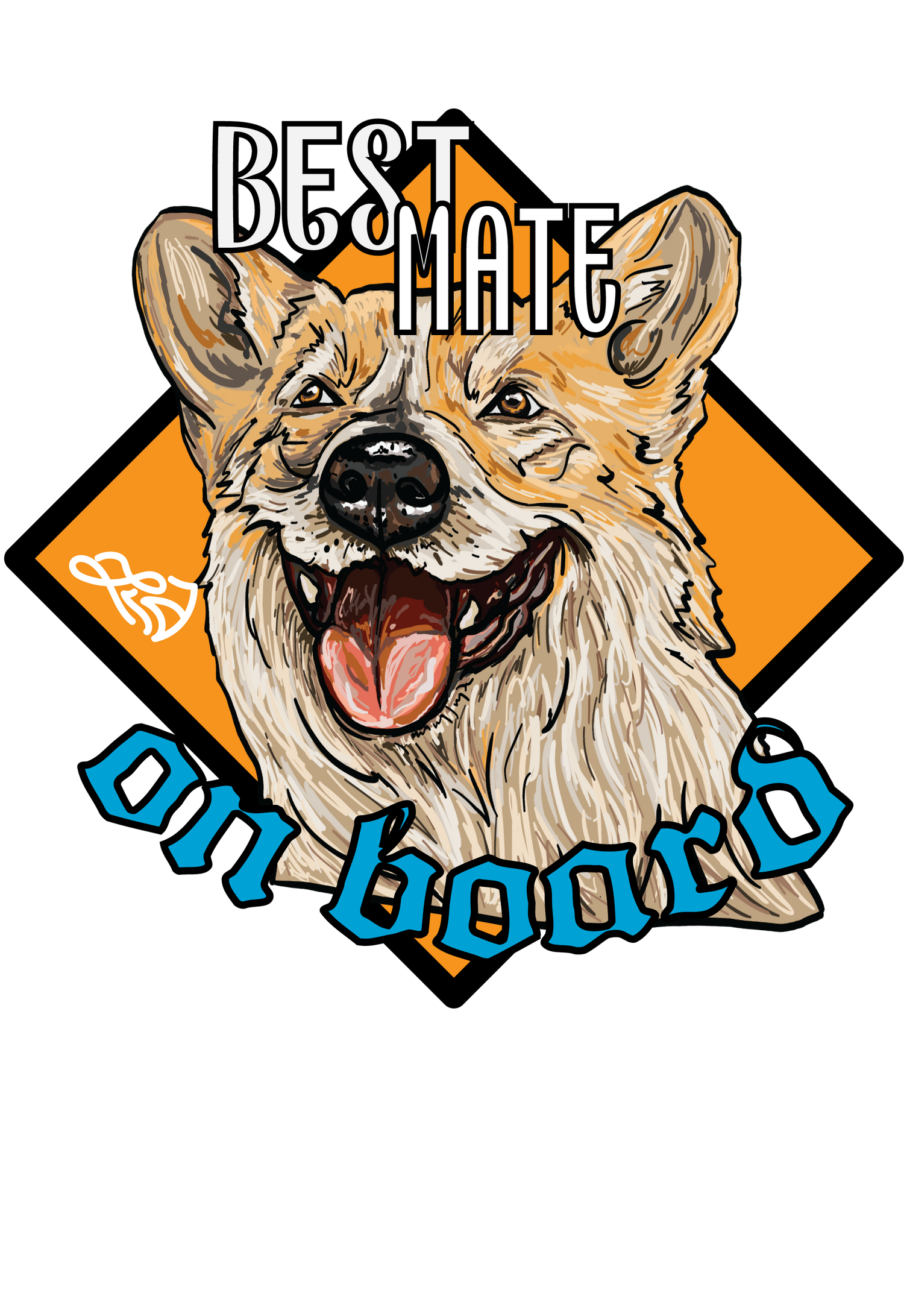 Best Mate on Board Dog stickers