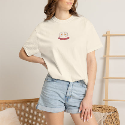 Happy Breakfast Tee | Smiley Egg & Bacon Graphic T-Shirt