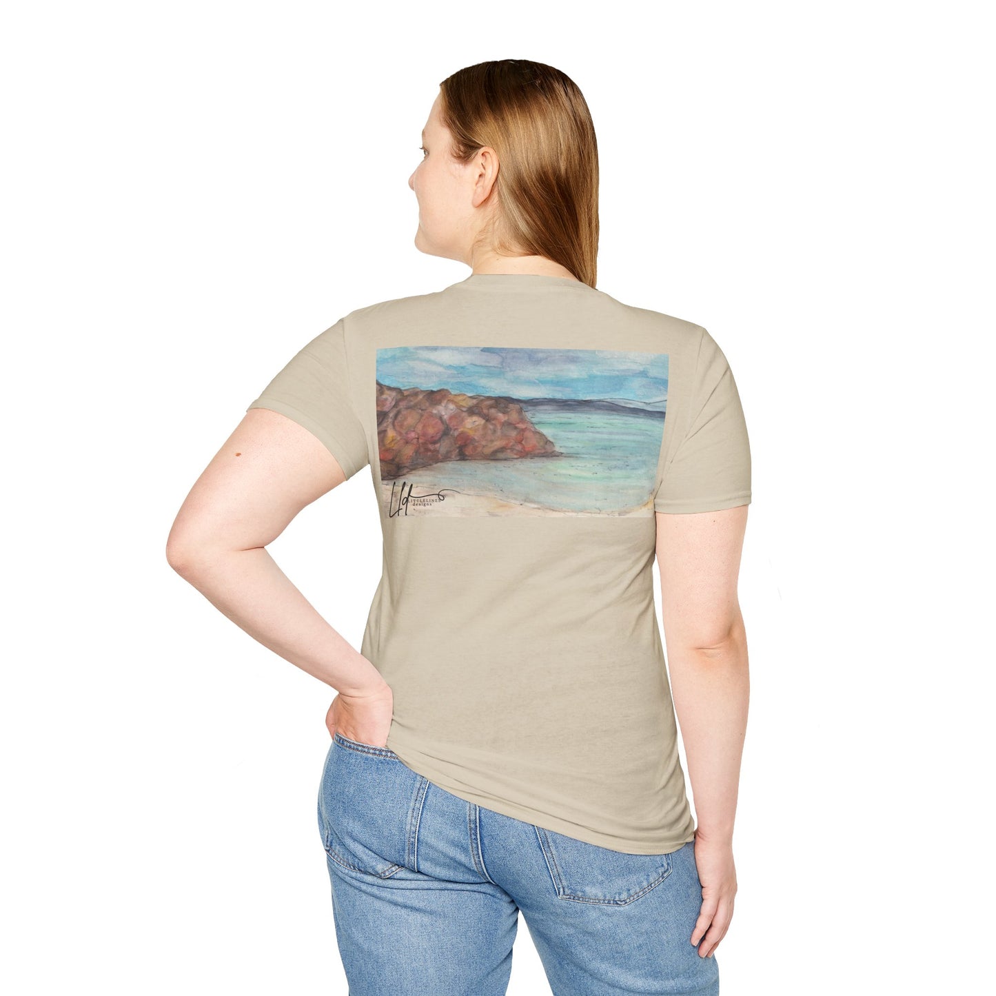 Ocean Lanscape "on the rocks" T-shirt | "Surrounds" Landscape collection | LittleLinesdesigns