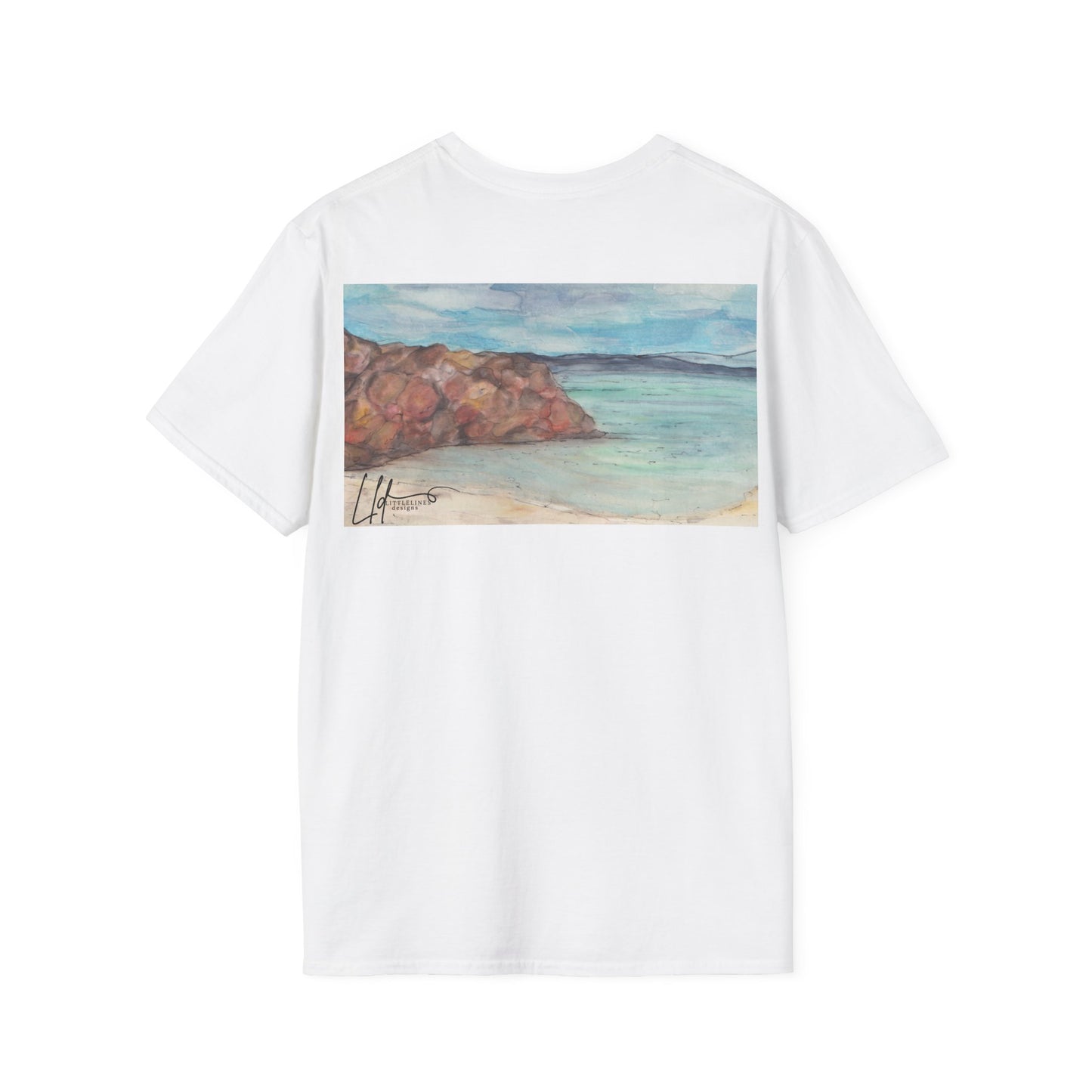 Ocean Lanscape "on the rocks" T-shirt | "Surrounds" Landscape collection | LittleLinesdesigns