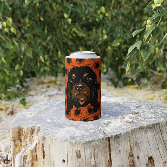 Cavalier Dog Stubby cooler | Budstubs Floral collection | LittleLinesdesigns