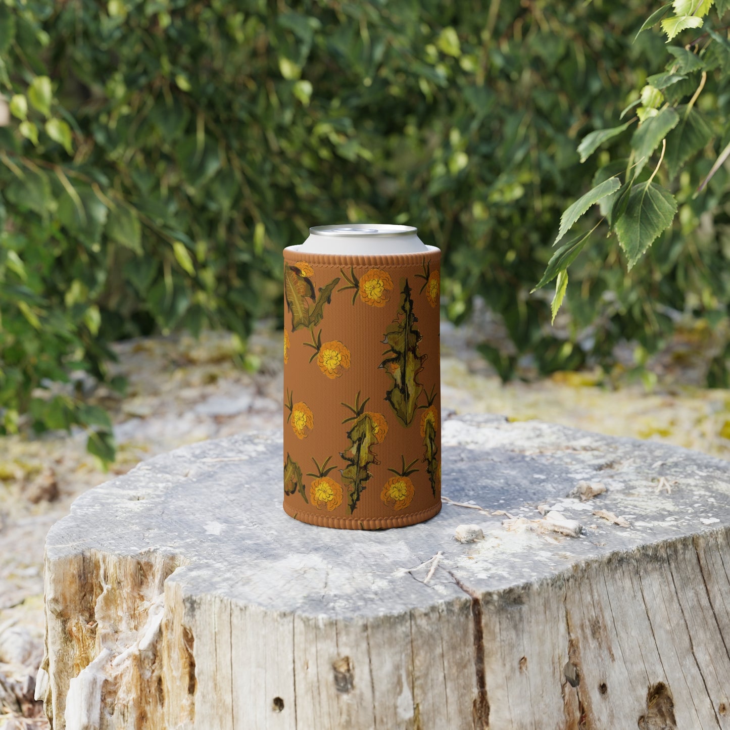 Dandelion Australian Flower Stubby Cooler | Budstub floral collection | LittleLinesdesigns