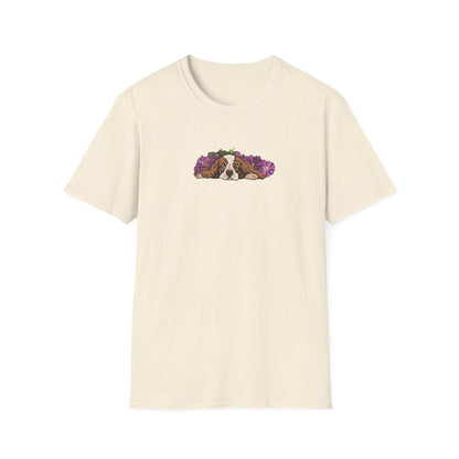 Cavalier Dog T-shirt | Floral Ocean Sea Grasses | LittleLinesdesigns