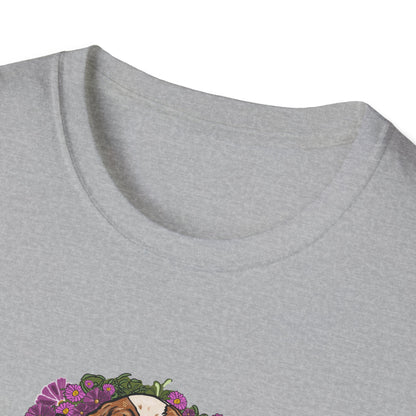 Cavalier Dog T-shirt | Floral Ocean Sea Grasses | LittleLinesdesigns