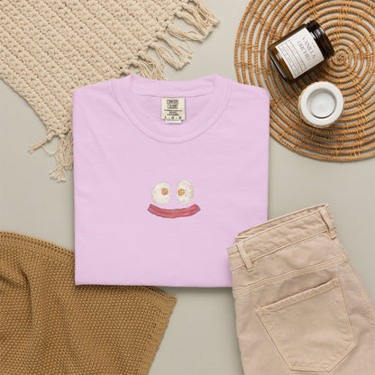 Happy Breakfast Tee | Smiley Egg & Bacon Graphic T-Shirt