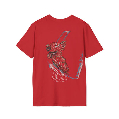 Happy Terrier dog T-shirt | Happy Dog Window collection | LittleLinesdesigns