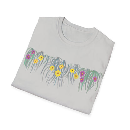 Hand drawn flower seagrasses T-shirt | "Surrounds" Floral Landscape collection | LittleLinesdesigns