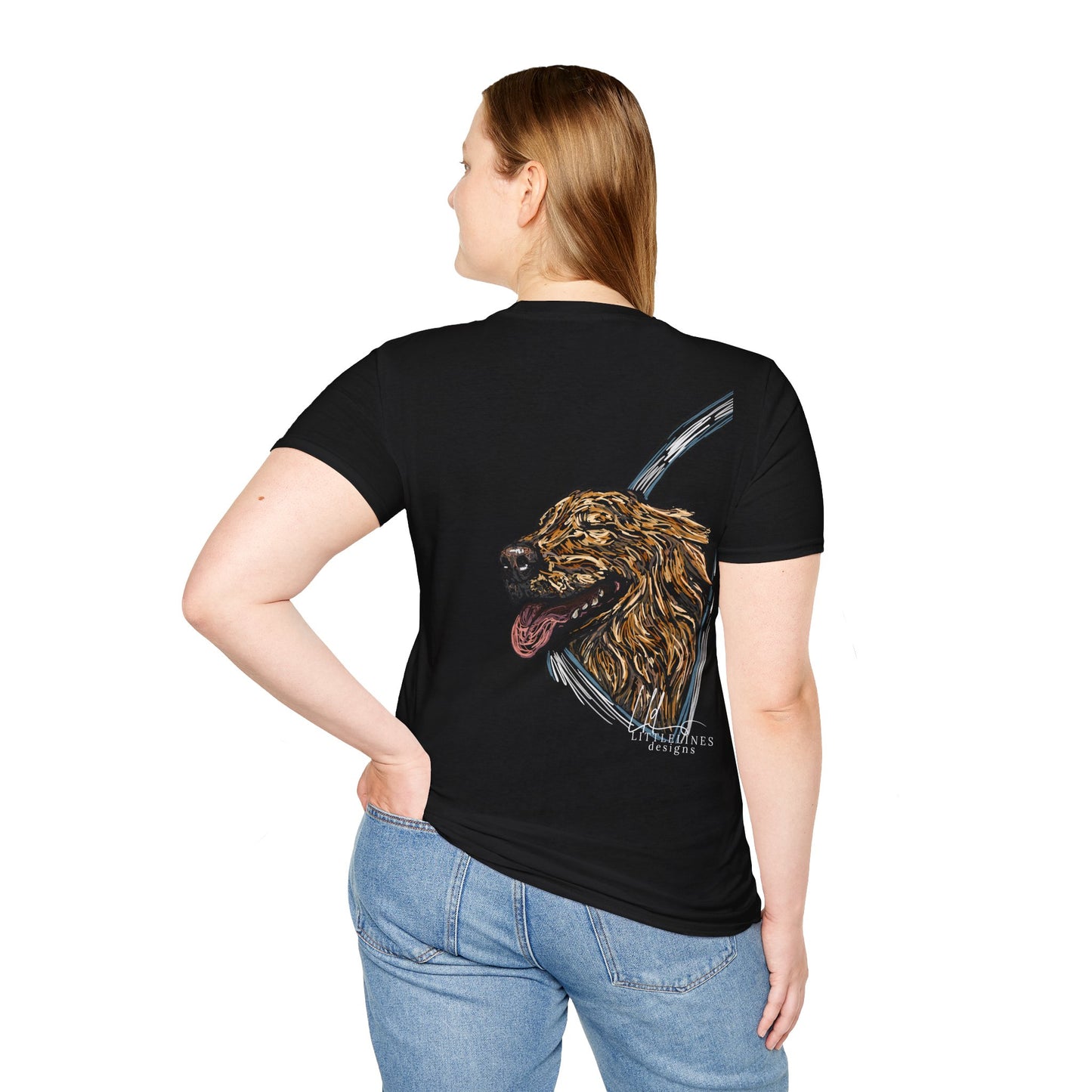 Happy Golden Retriever dog Window | Happy Window collection | LittleLinesdesigns