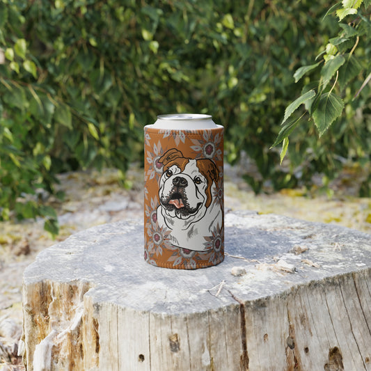 Bulldog Stubby Cooler | Budstubs Floral collection | LittleLinesdesigns
