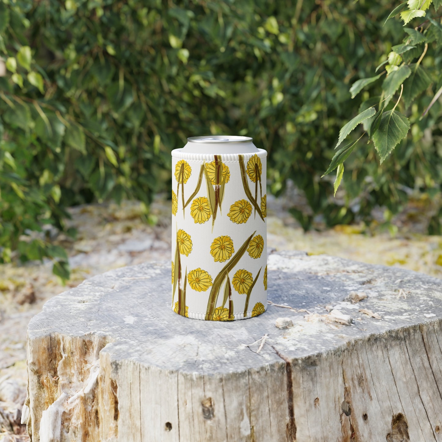 Dandelion Australian Flower Stubby Cooler | Budstub floral collection | LittleLinesdesigns