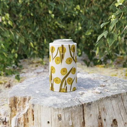 Dandelion Australian Flower Stubby Cooler | Budstub floral collection | LittleLinesdesigns