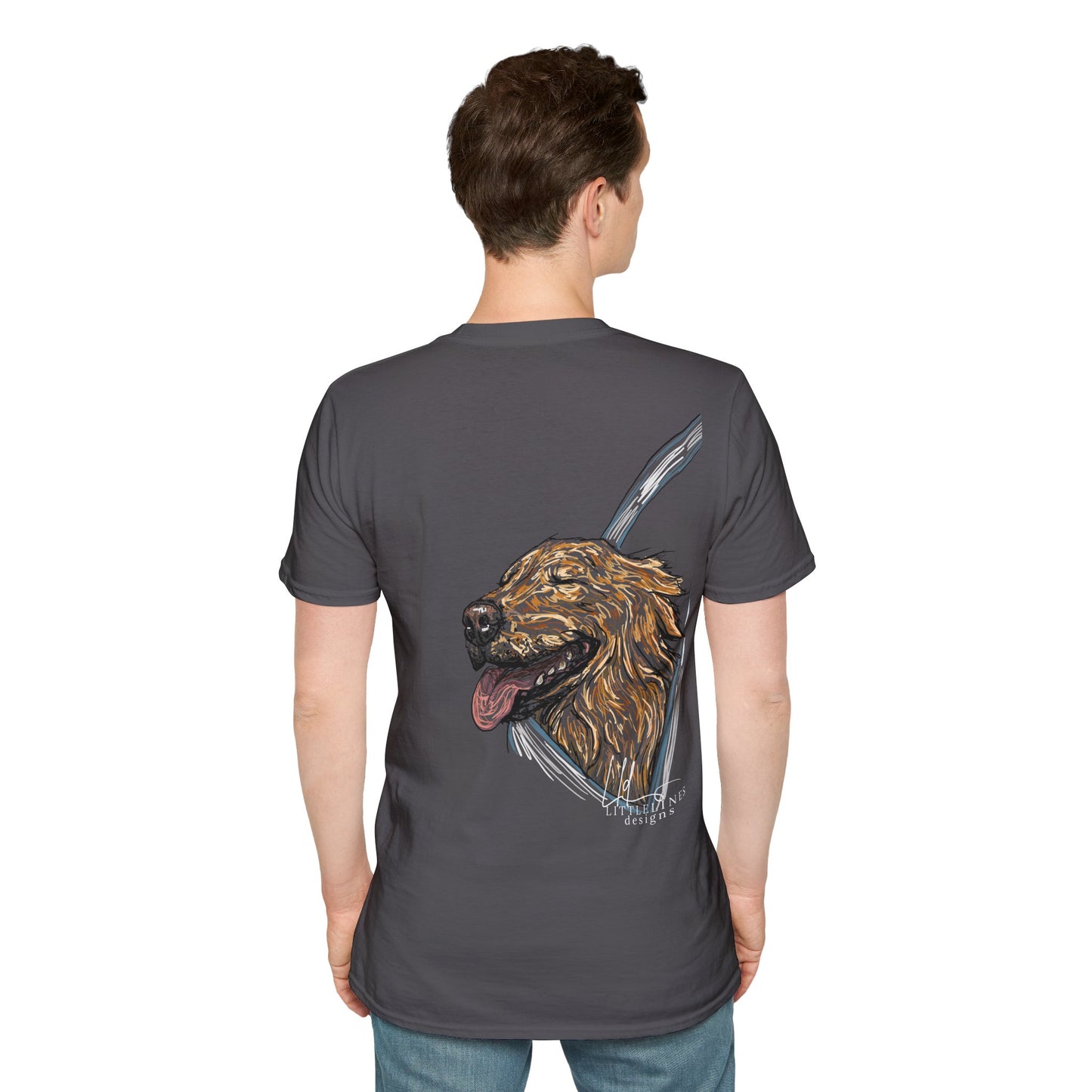 Happy Golden Retriever dog Window | Happy Window collection | LittleLinesdesigns