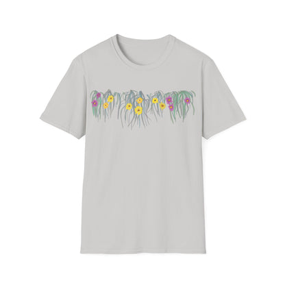 Hand drawn flower seagrasses T-shirt | "Surrounds" Floral Landscape collection | LittleLinesdesigns