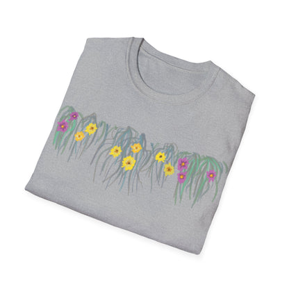 Hand drawn flower seagrasses T-shirt | "Surrounds" Floral Landscape collection | LittleLinesdesigns