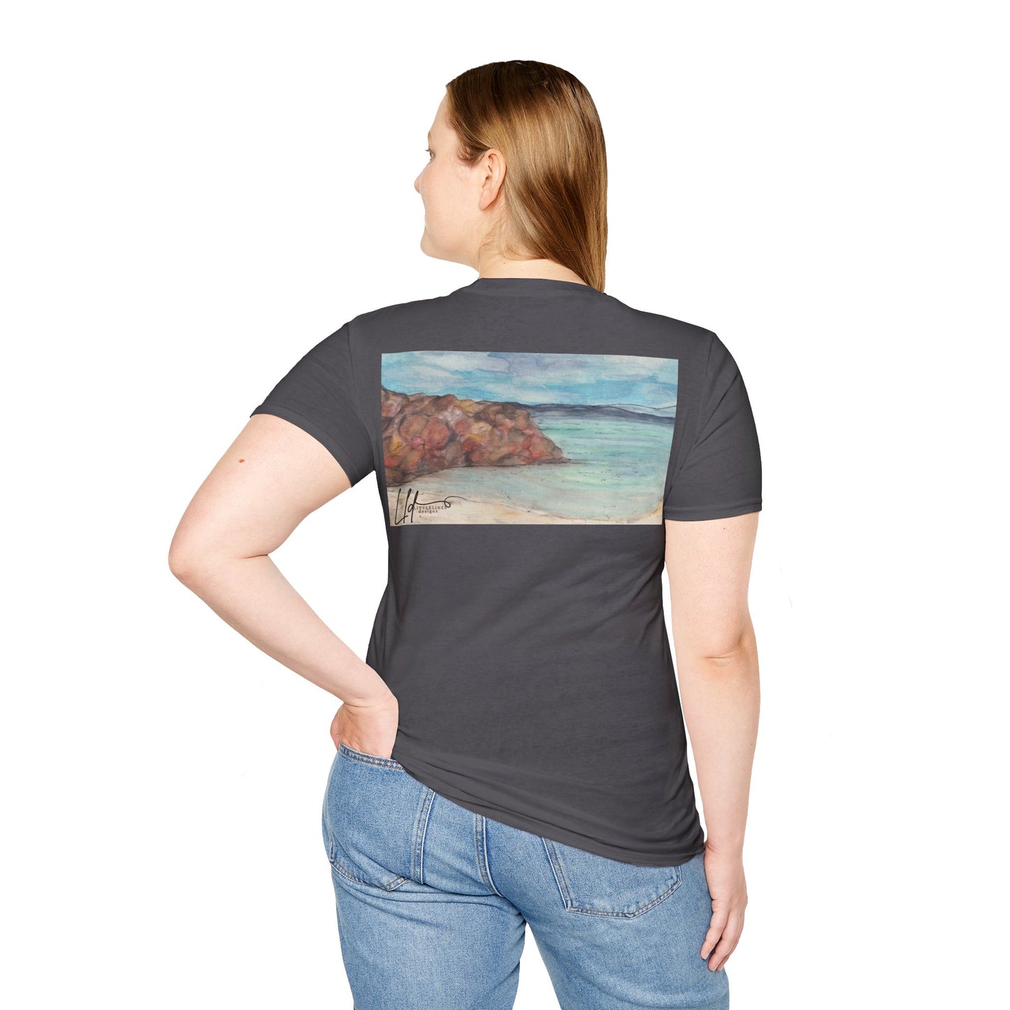 Ocean Lanscape "on the rocks" T-shirt | "Surrounds" Landscape collection | LittleLinesdesigns