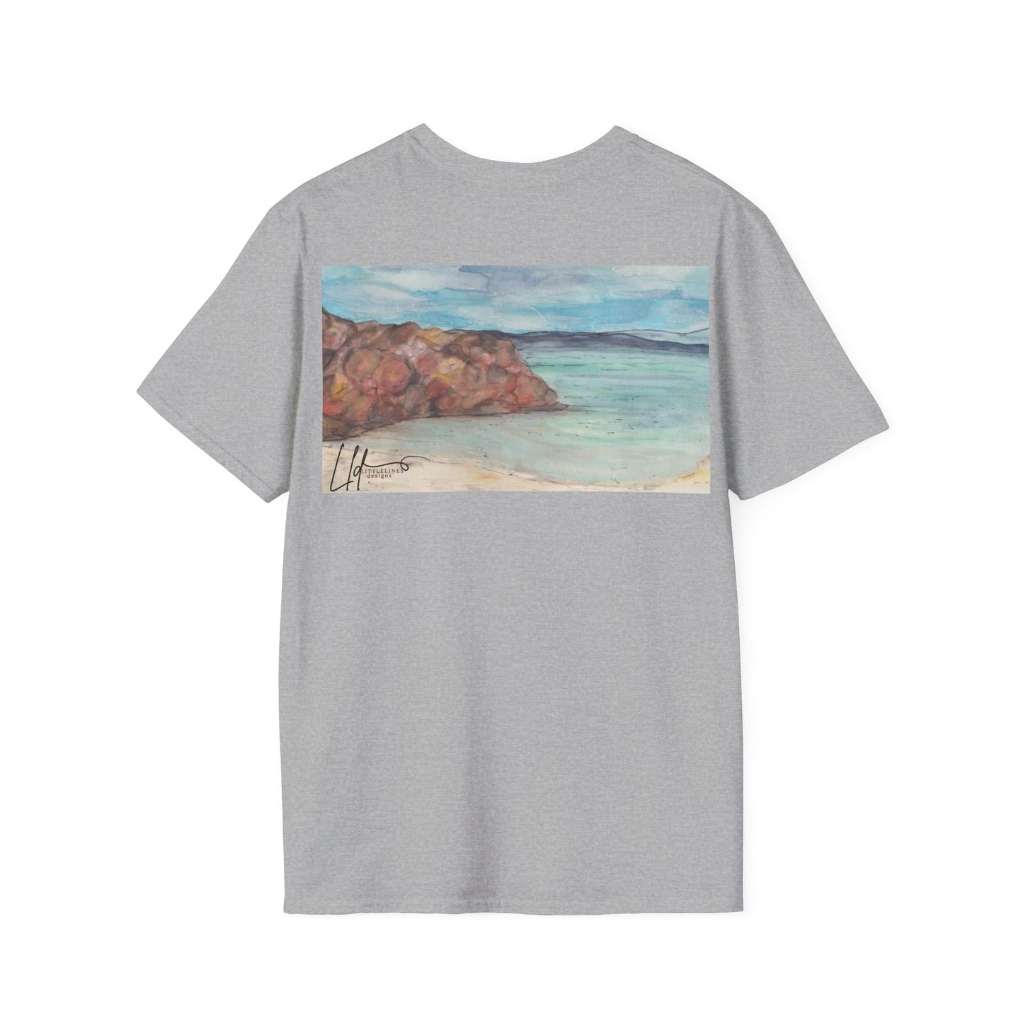 Ocean Lanscape "on the rocks" T-shirt | "Surrounds" Landscape collection | LittleLinesdesigns