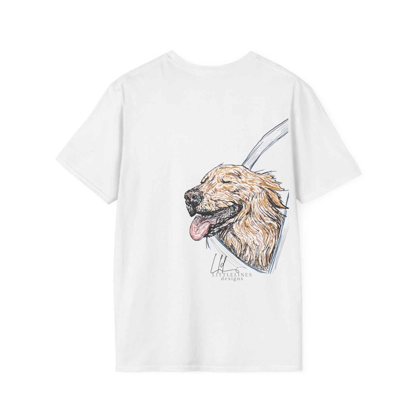 Happy Golden Retriever dog Window | Happy Window collection | LittleLinesdesigns