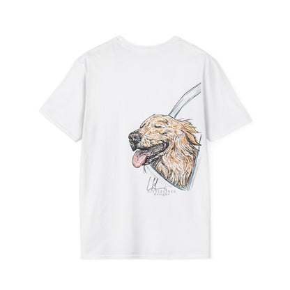 Happy Golden Retriever dog Window | Happy Window collection | LittleLinesdesigns