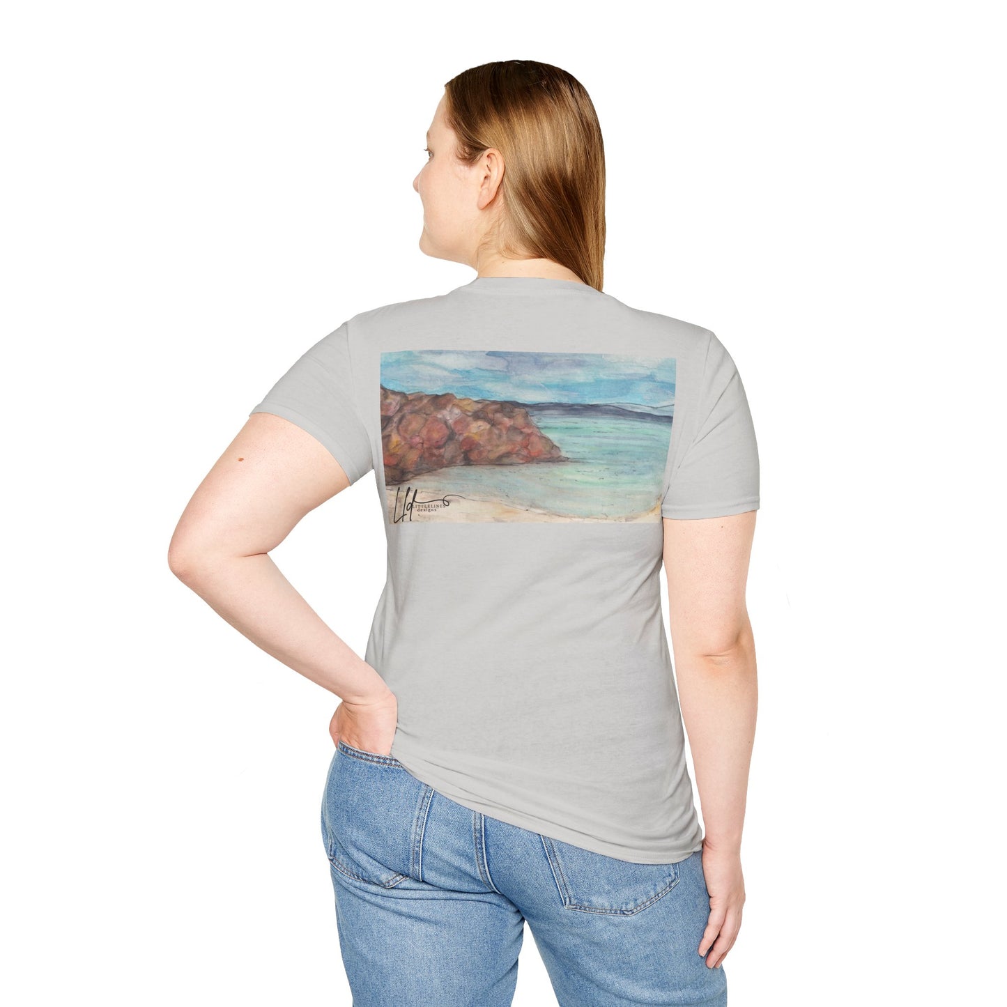 Ocean Lanscape "on the rocks" T-shirt | "Surrounds" Landscape collection | LittleLinesdesigns