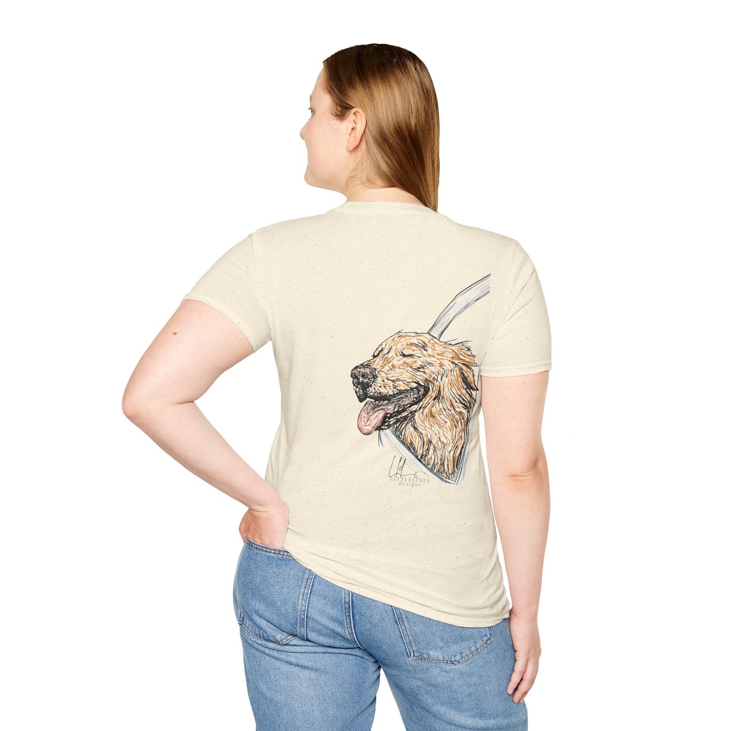 Happy Golden Retriever dog Window | Happy Window collection | LittleLinesdesigns