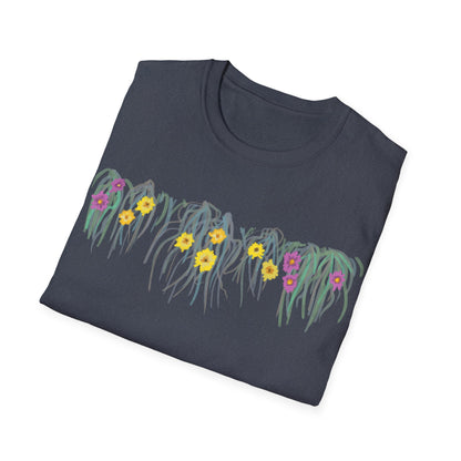 Hand drawn flower seagrasses T-shirt | "Surrounds" Floral Landscape collection | LittleLinesdesigns