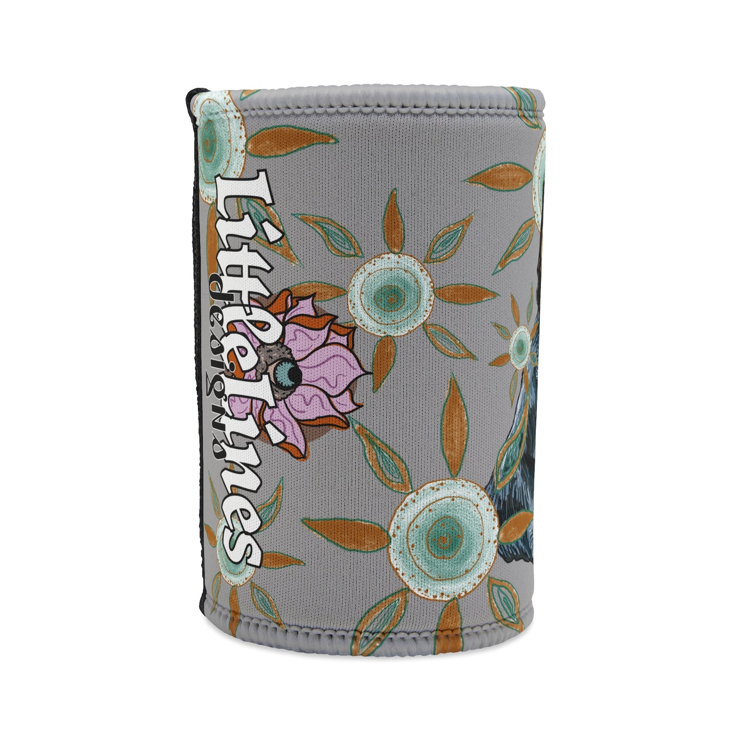 Blue Heeler Stubby Cooler | Budstub floral collection | LittleLinesdesigns