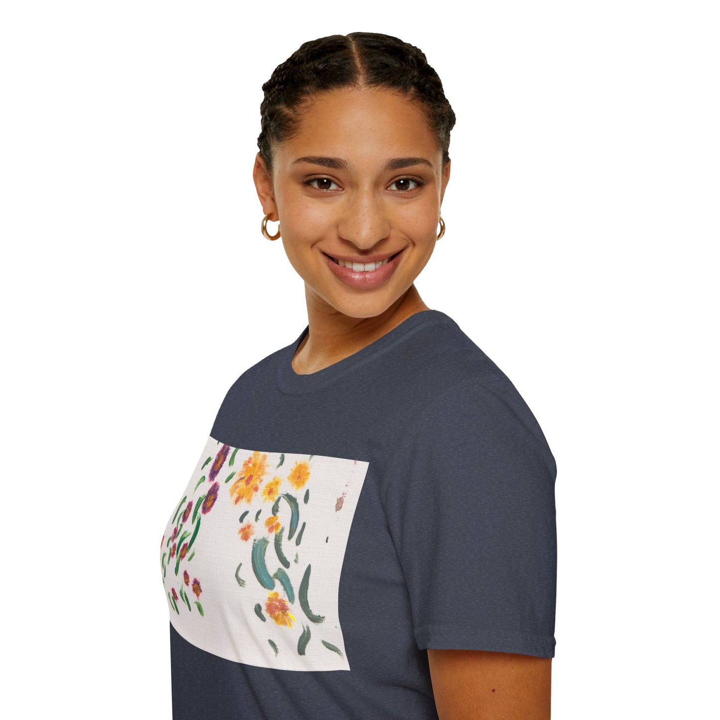 Hand painted "with the rocks" ocean T-Shirt | "Surrounds" Lanscape Floral collection | LittleLiinesdesigns