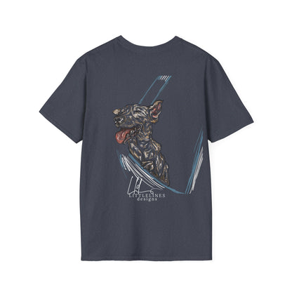 Happy Terrier dog T-shirt | Happy Dog Window collection | LittleLinesdesigns